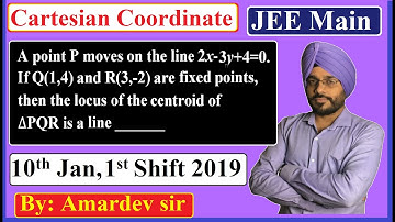A point P moves on the line 2x-3y+4=0. If Q(1,4) and R(3,-2) are fixed points, then the locus...
