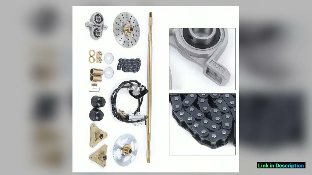 Complete T8F 58T Sprocket Rear Axle Kit 740mm with Brake Caliper Master Cylinder for 50cc 70cc