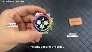 Custom VSF 4130 "Grey Ghost" Rainbow Bezel Chrono - Weighted Case & Gem Test!