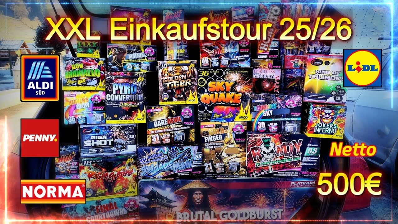 500€ XXL Silvester Feuerwerk Einkaufstour eskaliert 2025/26😍🔥🎆#silvester2025