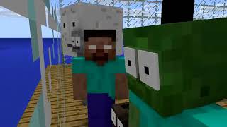 Minecraft Animation - Monster School - 3AM AT THE KRUSTY KRAB CHALLENGE