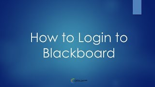 How to Login to Blackboard
