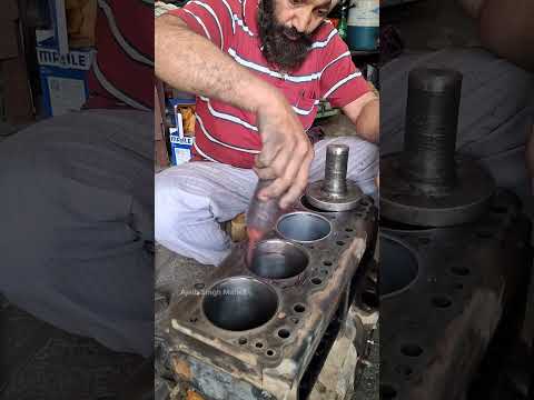 Isuzu engine sleeve install ##Cummins #topsreels #youtube #yoga #xmen #isuzu #toyota #hybrid #repair