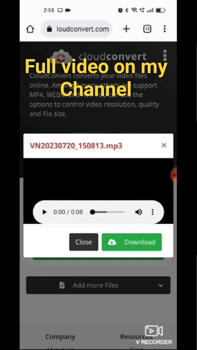 How to convert MP4 to MP3 || Best website for convert file || Tech G