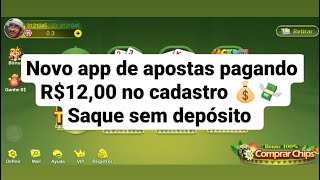 Novo app de apostas pagando R$12,00 por cadastro saque sem depósito!!Link na descrição do vídeo screenshot 5