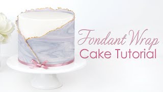 Ripped Marbled Fondant Wrap Cake Decorating Tutorial