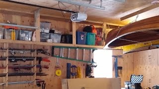 How to build overhead garage shelves for storage. i came up with this
simple and cheap way a suspended shelf bank in my garage. this...