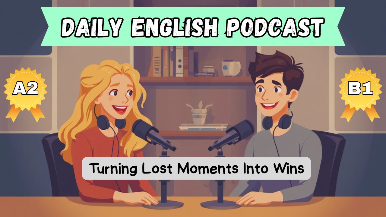 Learn English Daily – Podcast A2–B1 | Turning Lost Moments Into Wins