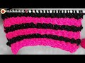 Pink and Black Sweater design / pattern for Beginners | @happywoolknit