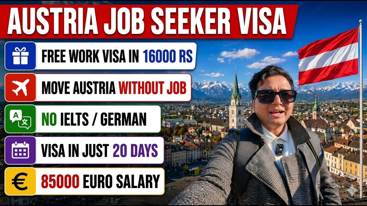 Austria Job Seeker Visa Process | Work Permit in 20 Day| Salary 85000 ...