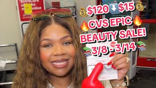 🔥CVS EPIC BEAUTY SALE EVENT📚TURN $20 INTO $120 IN ESSENTIALS USING COUPONS! 💰💅🏽✨