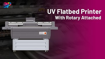 Practical Format UV Flatbed Printer with Rotary Attached