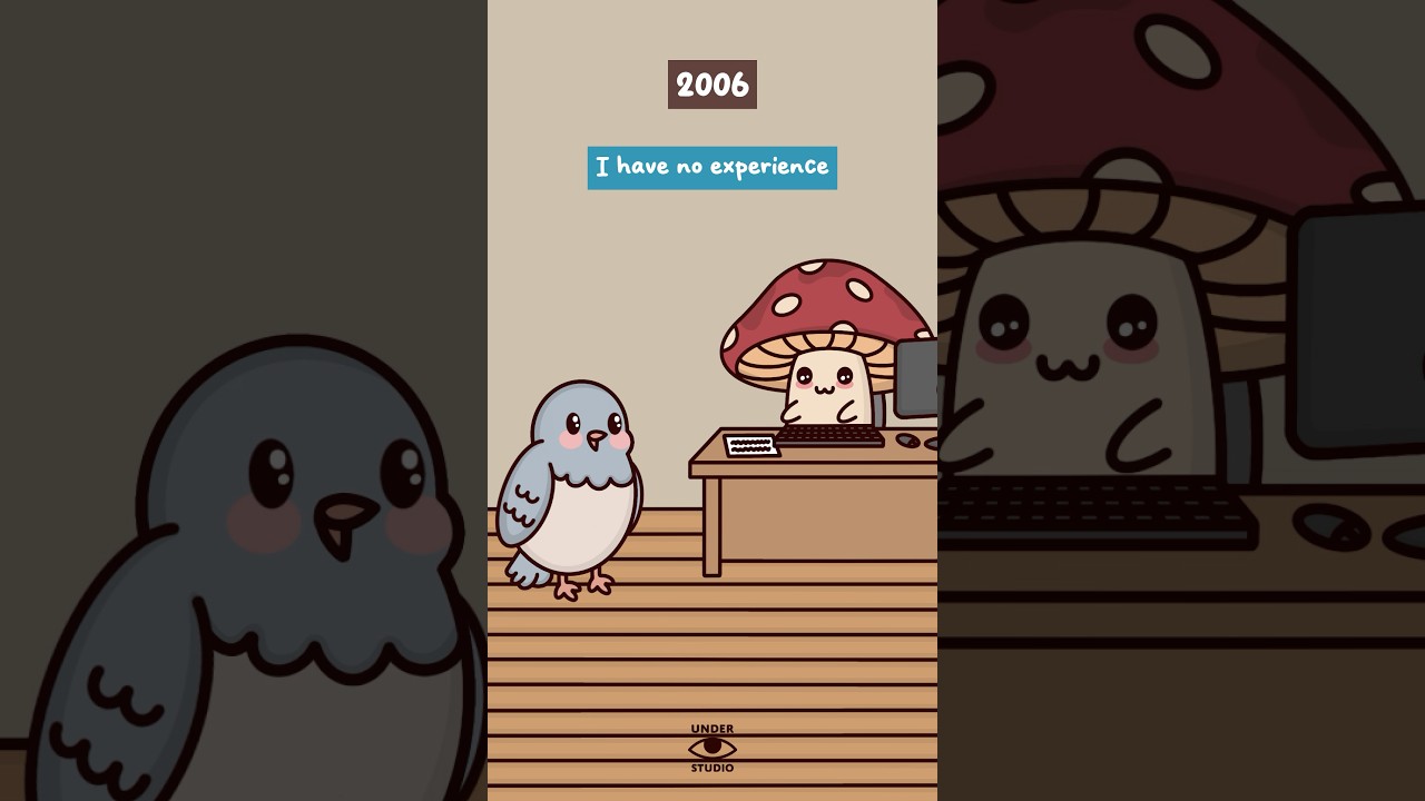 Job Market: 2006 vs 2026 🐦 Mushie & Birdie | Office Animation Meme | Original Audio: yarleh