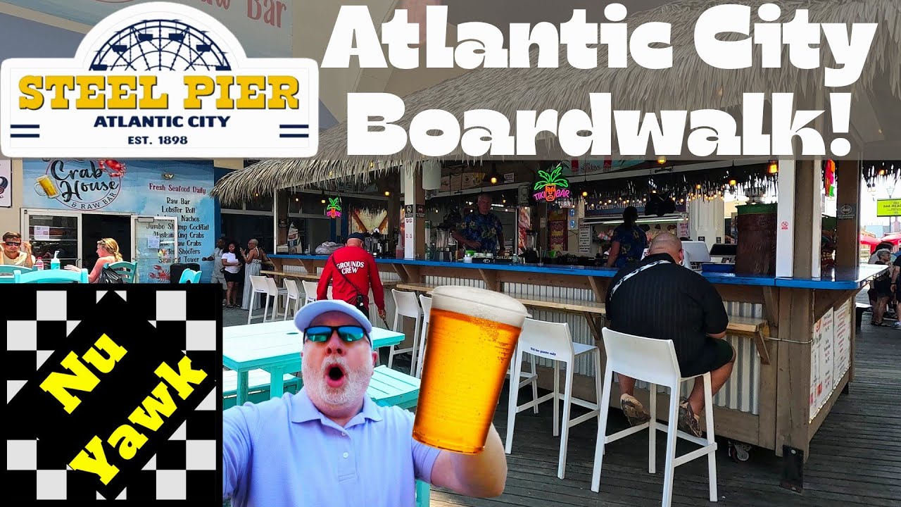 🟡 Исследуем Стальной пирс в Атлантик-Сити 🎡 | Аттракционы, еда и развлечения на набережной! Тур в...