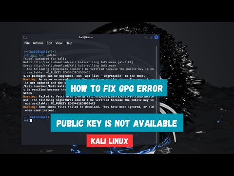 How to fix GPG Error "Public Key is Not Available" Kali Linux