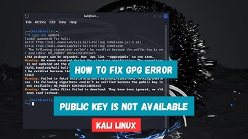 How to fix GPG Error "Public Key is Not Available" Kali Linux
