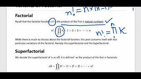 Factorial, Superfactorial and Hyperfactorial