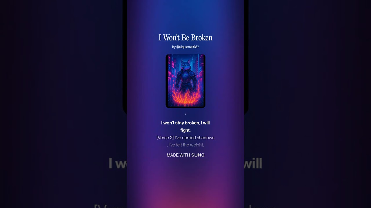 I Won’t Stay Broken