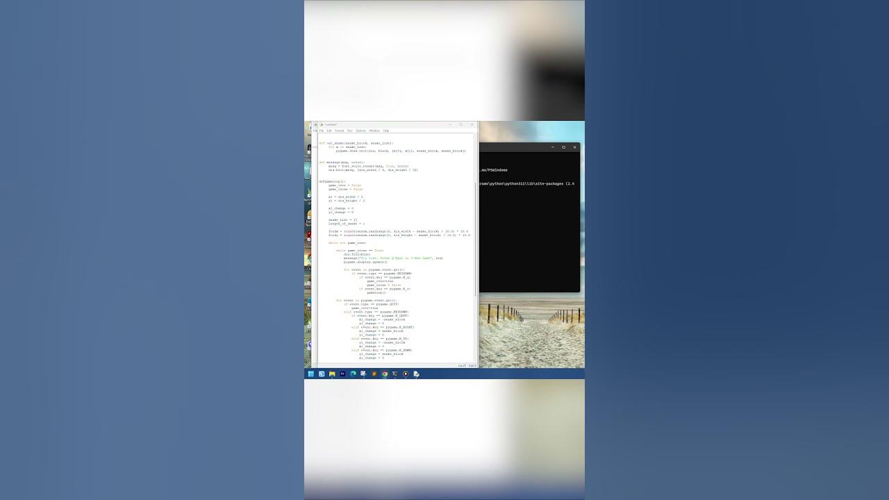 Displaying Snake and Food with Score in Python using Pygame - YouTube
