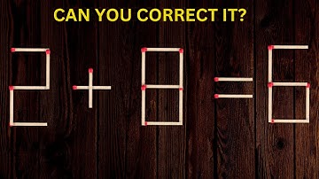Turn the wrong equation into correct just in 1 move  2+8=6 #matchstick  #puzzle