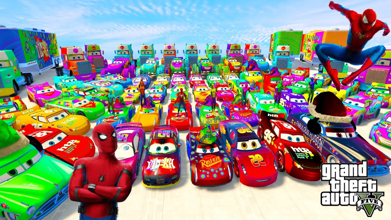 Crazy Track - Race All Disney Cars 3 Lightning McQueen Red & Jackson Storm Chick Hicks Cars Racing