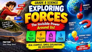 Details 🚀  Exploring Forces Made Easy | Master Force, Friction, Gravity & More | Grade 8 Science Guide