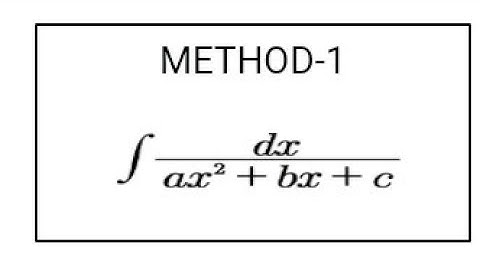 METHOD-1: INTEGRAL OF dx/((ax²+bx+c))