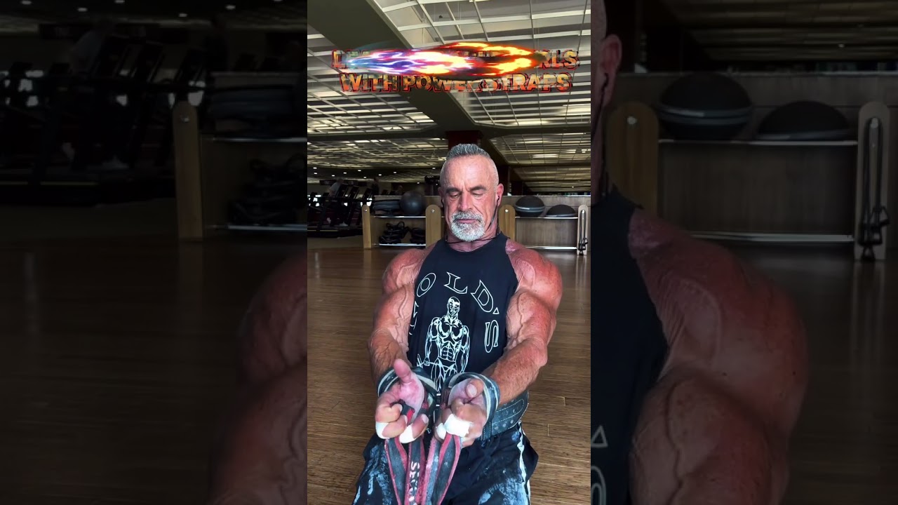BICEPS LEANING CABLE CURLS WITH POWER STRAPS #workout #muscle #motivation #exercise #pump