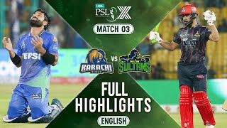 Full Highlights | Karachi Kings vs Multan Sultans | ENGLISH | Match 3 | HBL PSL X | M2M1A screenshot 3