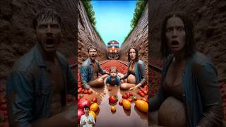 ❤️Evolution of baby: woman with man in train running✅Toto Meno milky 😘#cat #cute #love #shorts