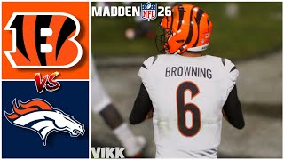 Bengals vs Broncos Week 4 Simulation (Madden 26)
