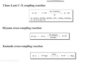 Cross Coupling Reactions