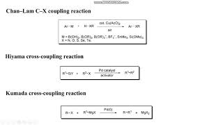 Cross Coupling Reactions