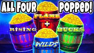 QUAD Pop! All Four Features Triggered in Buffalo Mega Power slot at Sunset Station casino!