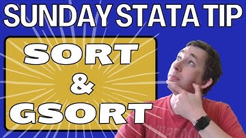 How to Sort Data | Sunday Stata Tip
