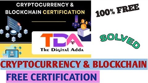 Crypto Currency & Block Chain | Free Certificate | The Digital Adda | @HeyrambTandonOfficial
