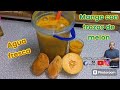 Agua fresca de mango con trozos de melón para negocio