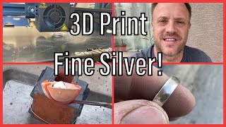 Casting a PLA 3D Printed Ring In Silver