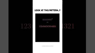 Amazing Math Pattern Explained 🤯 | Square of 1s Creates Magical Palindrome Numbers | Shorts #maths