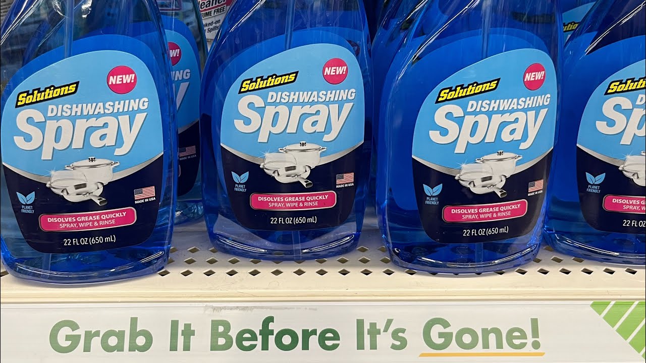 DOLLAR TREE DISHWASHING Spray DOLLAR TREE CLEANING PRODUCT REVIEW