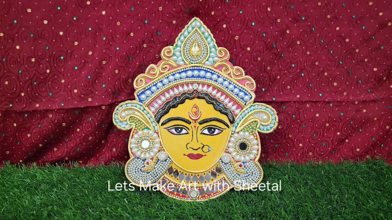 Jai Maa durga | How to make Maa Durga face with clay on Mdf