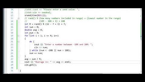Generate Random Number Average using Loops in C++ Programming