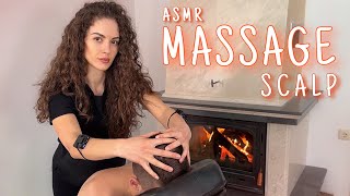 Amazing ASMR Scalp Massage With Fireplace Sound - ASMR Sleep Relaxation