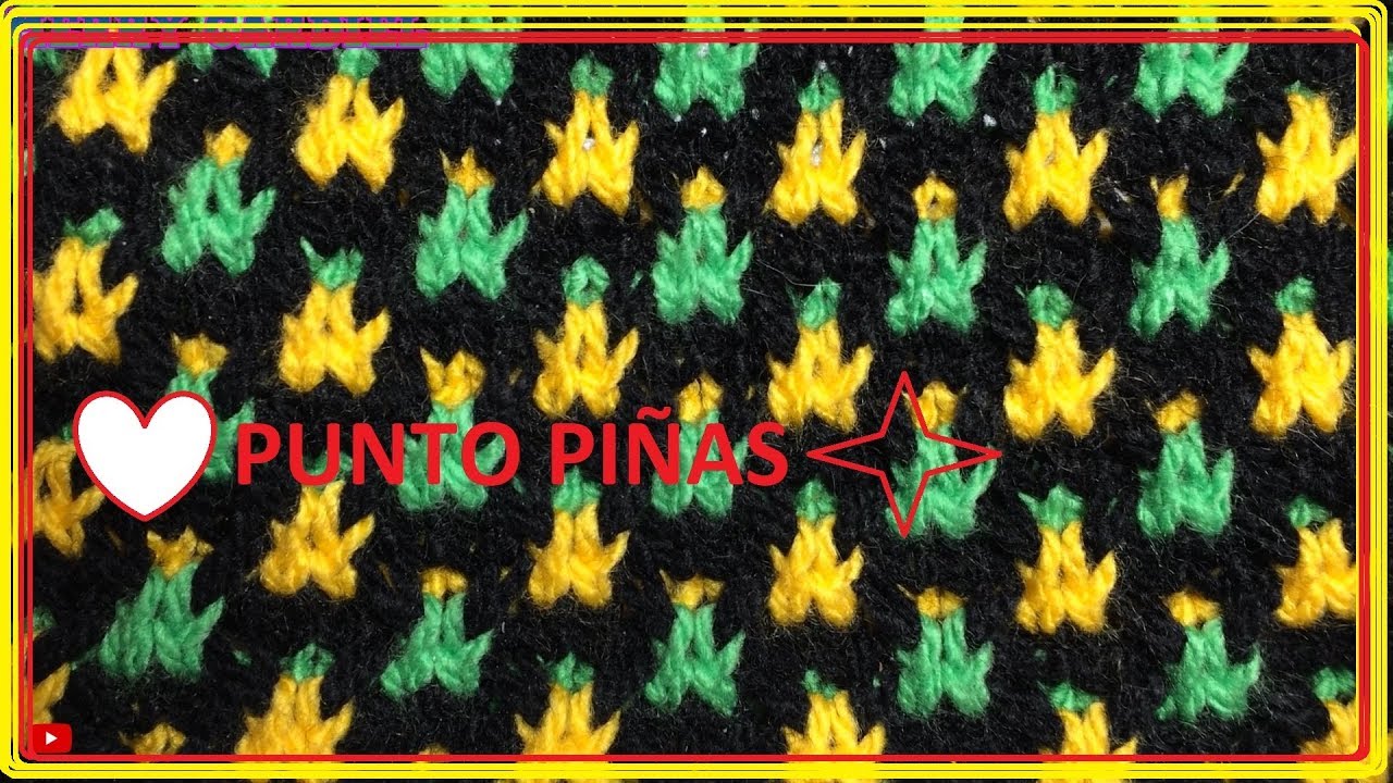 COMO TEJER PUNTO PIÑAS A 2 AGUJAS 🍍🍍🍍 - YouTube