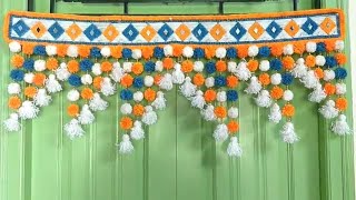 Diy - Easy Door Hanging Toran From Woolen Woolen Toran Making New Designs