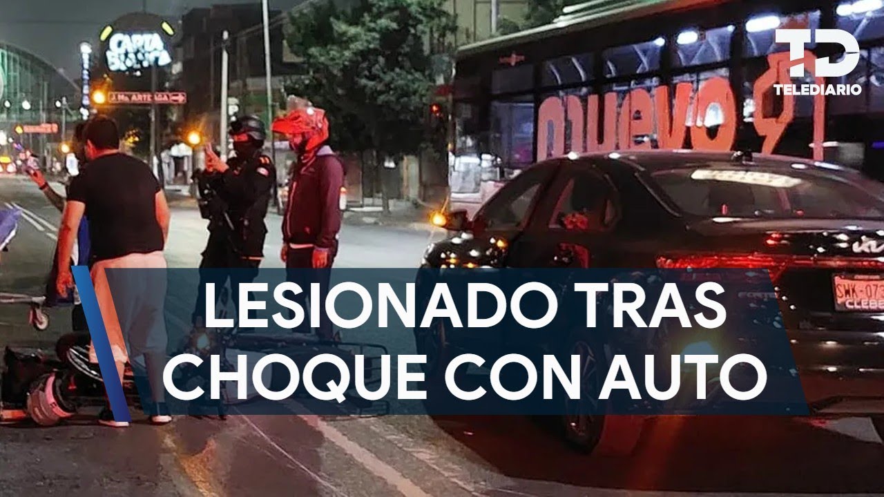 Motociclista resulta lesionado tras ser impactado por auto en el centro ...