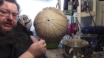 Paper Mache Pumpkin Version 2 - Part 7 Ball Removal and Stem