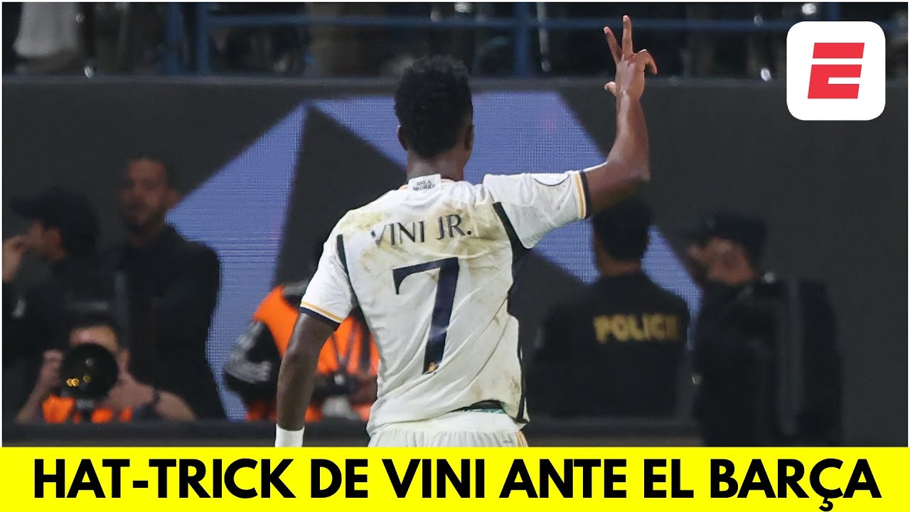 HAT-TRICK DE VINICIUS para el 3-1 del REAL MADRID vs BARCELONA en EL ...