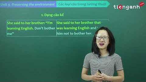 Tiếng anh lớp 10 - Video Unit 9: Preserving the environment - Grammar