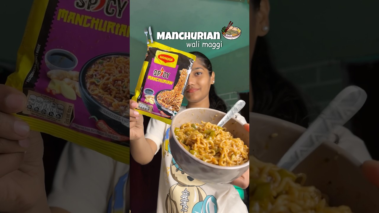 Manchurian Flavour Ⓜ️aggi 🍜 #shorts #food #maggi #manchurianmaggi